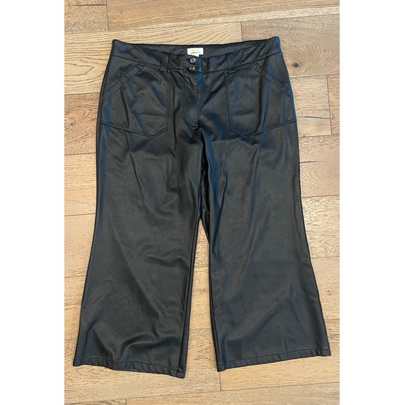 Anthropologie The Naomi Wide-Leg Flare Pants by Maeve: Faux Leather Edition - Picture 5 of 11